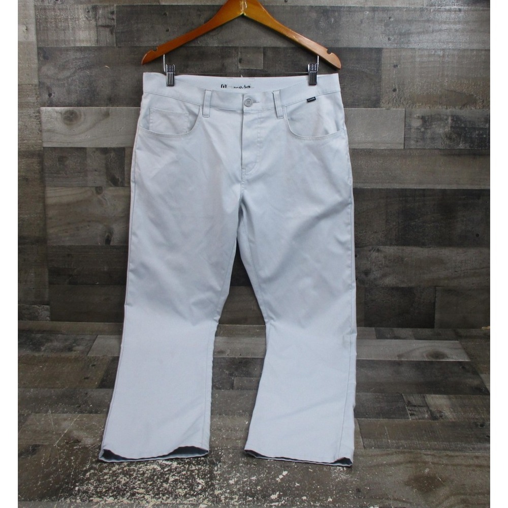 Travis Mathew Pants Mens 34 Light Gray Golf Performance 5 Pocket Casual Active